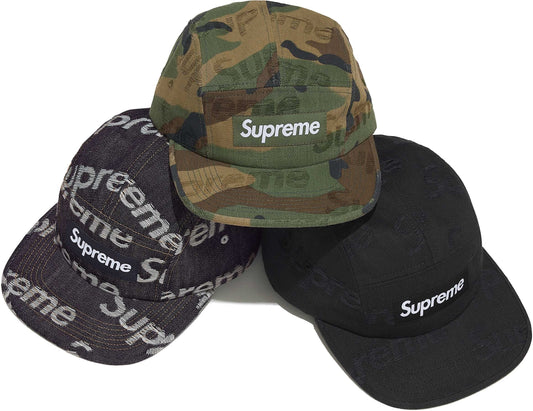 SUPREME 25FW JACQUARD LOGOS DENIM CAMP CAP