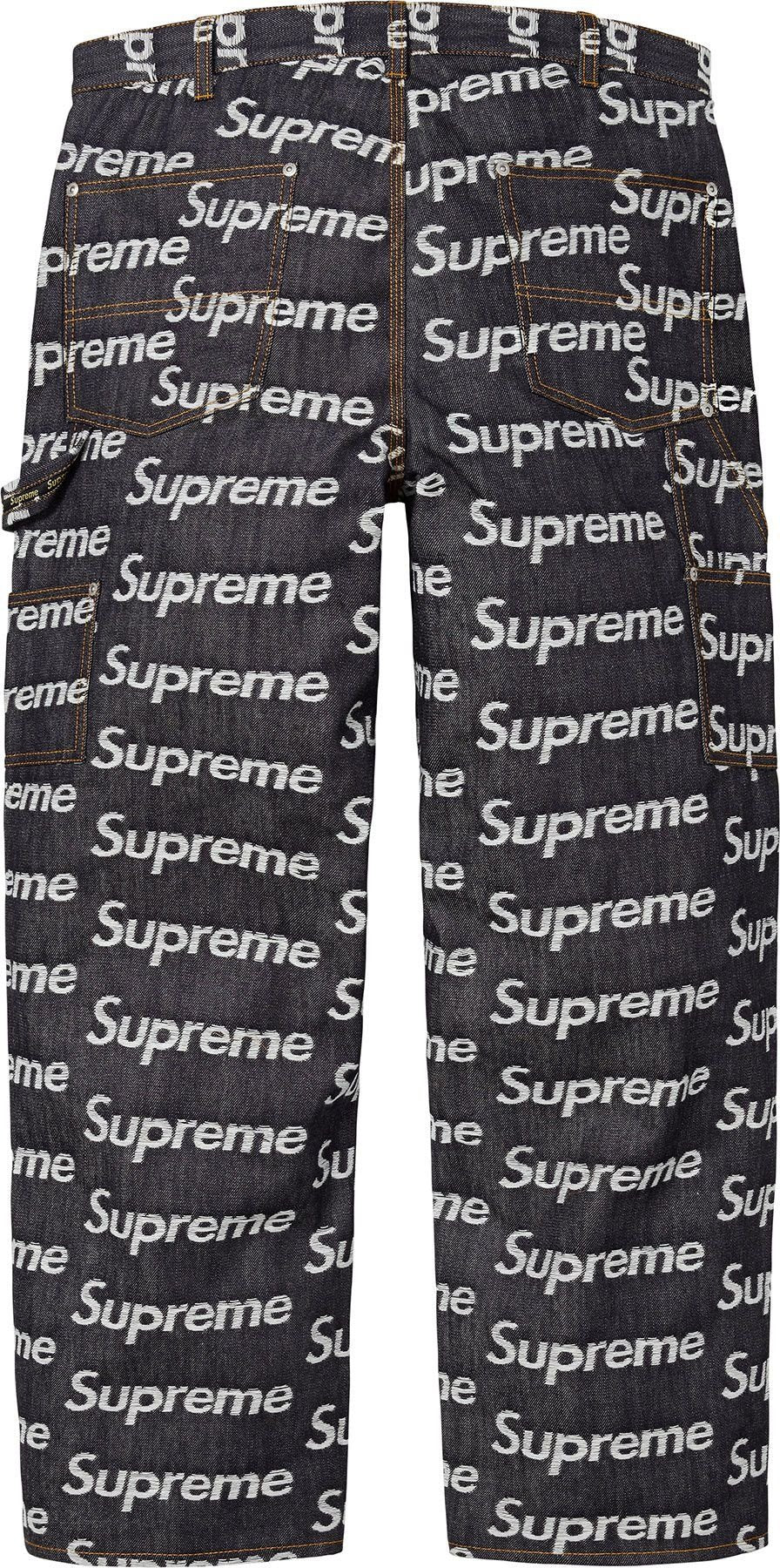 SUPREME 25FW JACQUARD LOGOS DOUBLE KNEE DENIM PAINTER JEAN