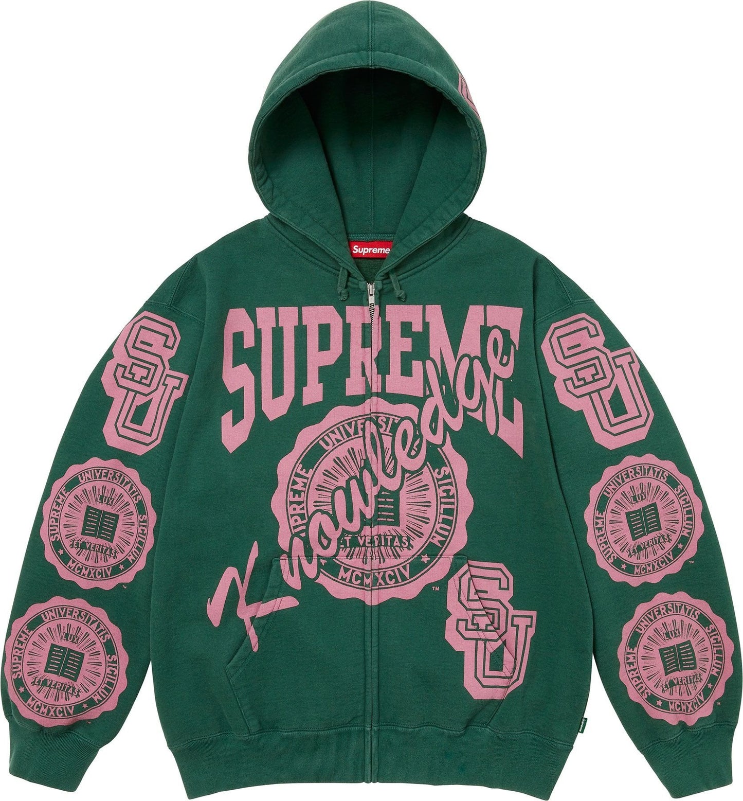[PREORDER] SUPREME 25FW KNOWLEDGE REIGNS ZIP UP HOODED SWEATSHIRT