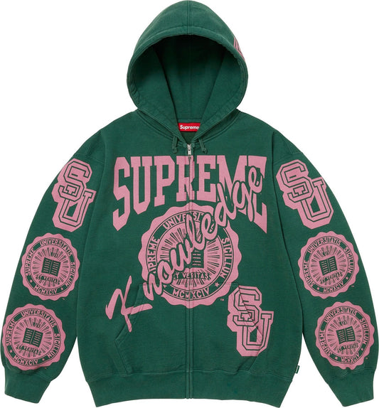 [PREORDER] SUPREME 25FW KNOWLEDGE REIGNS ZIP UP HOODED SWEATSHIRT