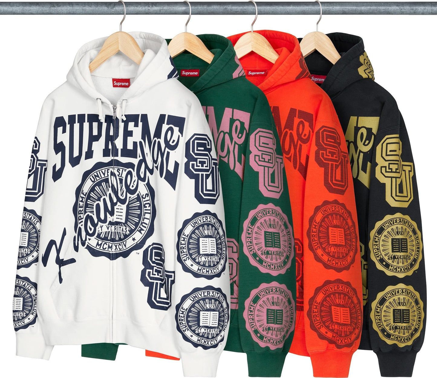 [PREORDER] SUPREME 25FW KNOWLEDGE REIGNS ZIP UP HOODED SWEATSHIRT