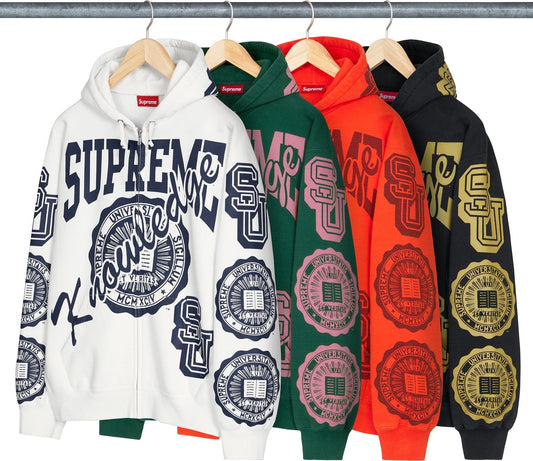 [PREORDER] SUPREME 25FW KNOWLEDGE REIGNS ZIP UP HOODED SWEATSHIRT