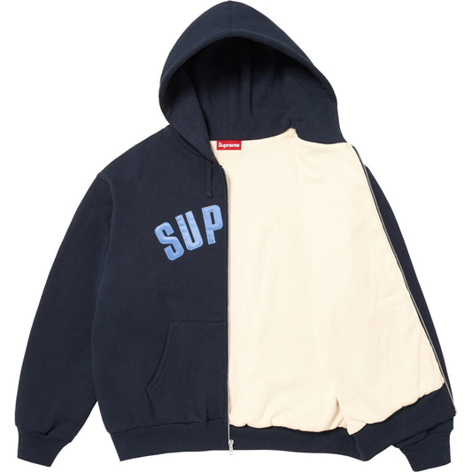 SUPREME 25FW ARC THERMAL LINED ZIP UP HOODED SWEATSHIRT