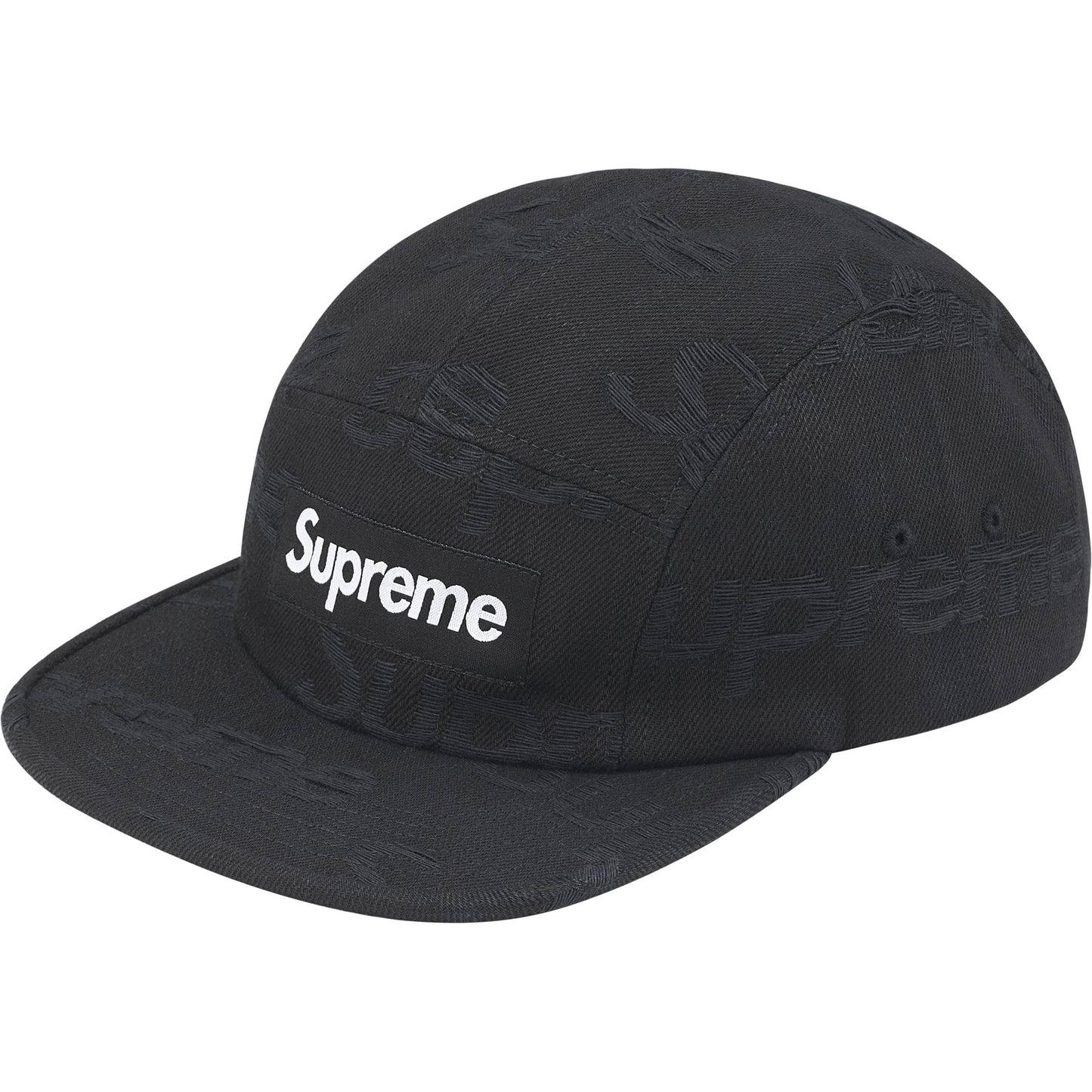 SUPREME 25FW JACQUARD LOGOS DENIM CAMP CAP