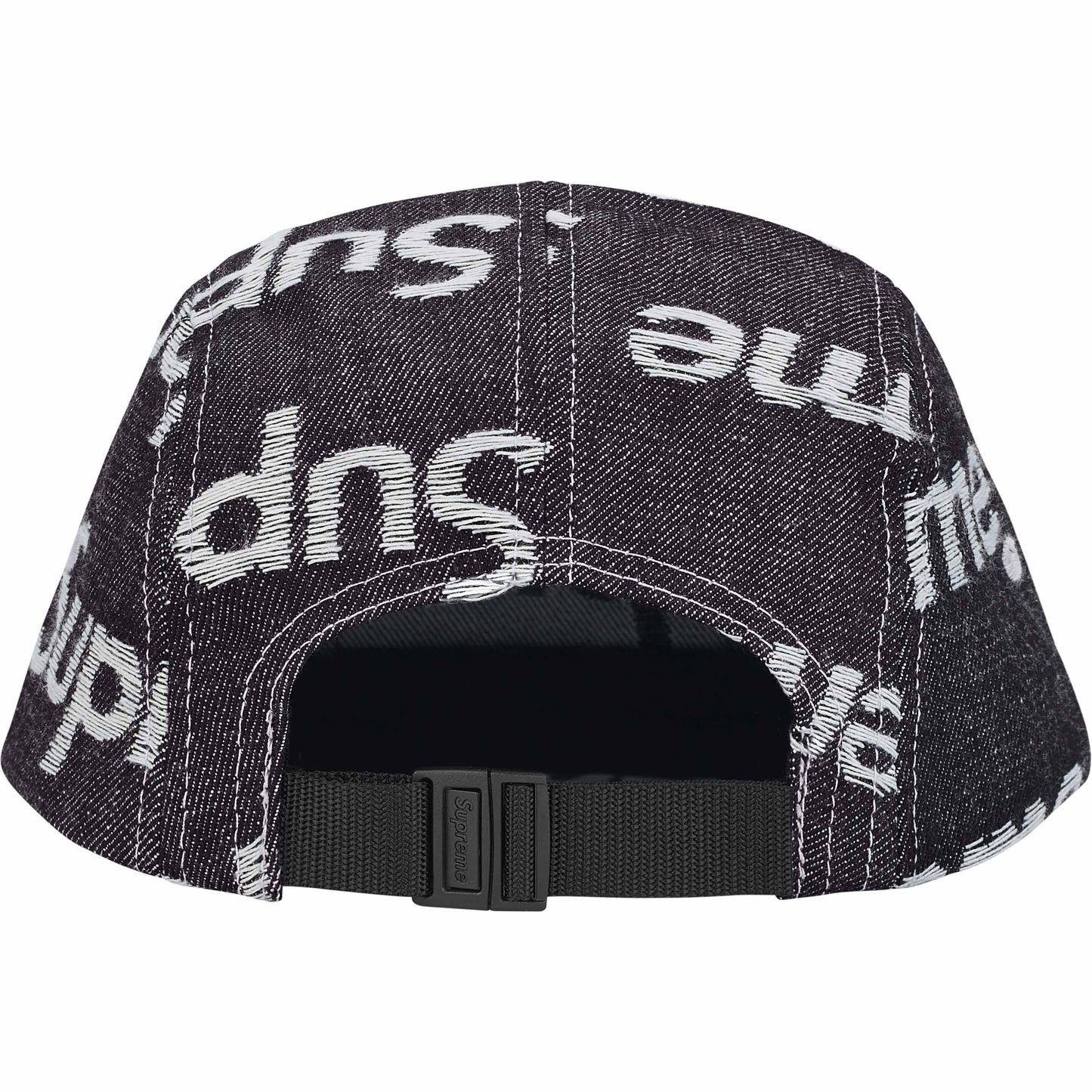 SUPREME 25FW JACQUARD LOGOS DENIM CAMP CAP