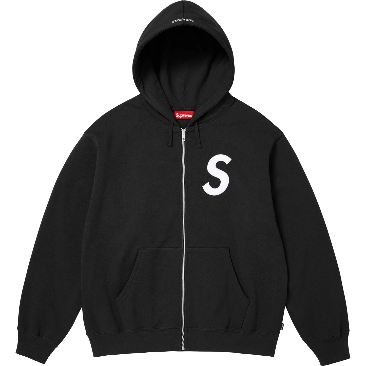 SUPREME 25FW S LOGO ZIP UP HOODED SWEATSHIRT