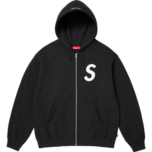 SUPREME 25FW S LOGO ZIP UP HOODED SWEATSHIRT