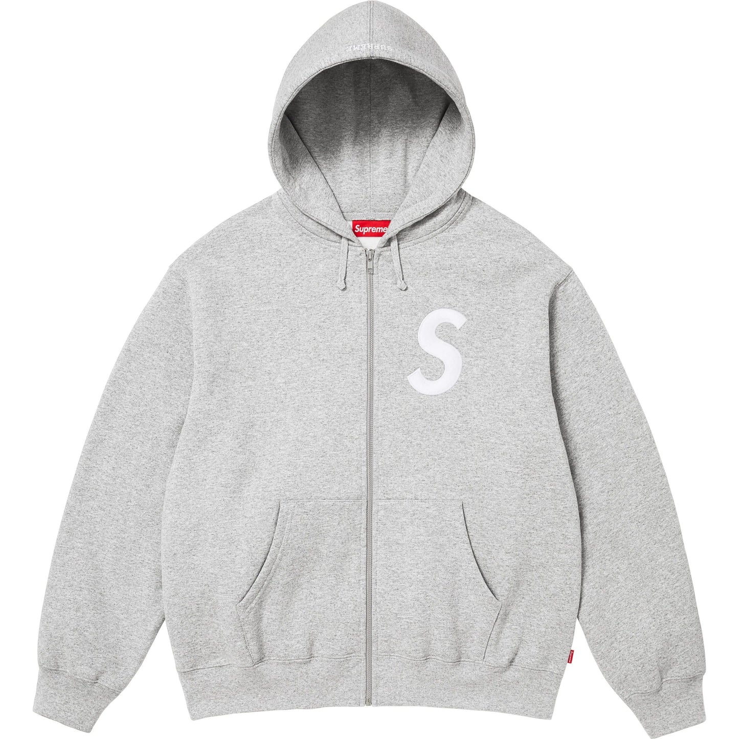 SUPREME 25FW S LOGO ZIP UP HOODED SWEATSHIRT
