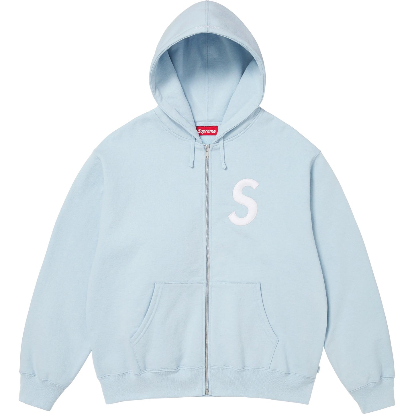 SUPREME 25FW S LOGO ZIP UP HOODED SWEATSHIRT