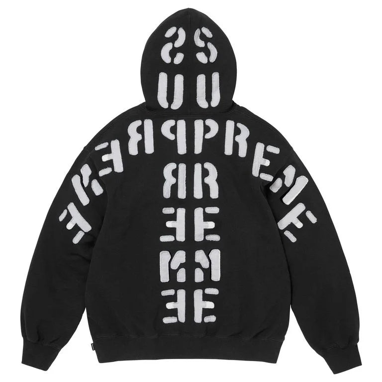 SUPREME 26FW WEEK 7 MIRRORED APPLIQUE HOODED SWEATSHIRT