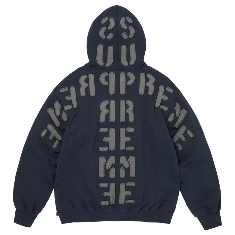 SUPREME 26FW WEEK 7 MIRRORED APPLIQUE HOODED SWEATSHIRT