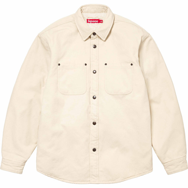 SUPREME 24FW FAUX SHEARLING LINED WORK SHIRT