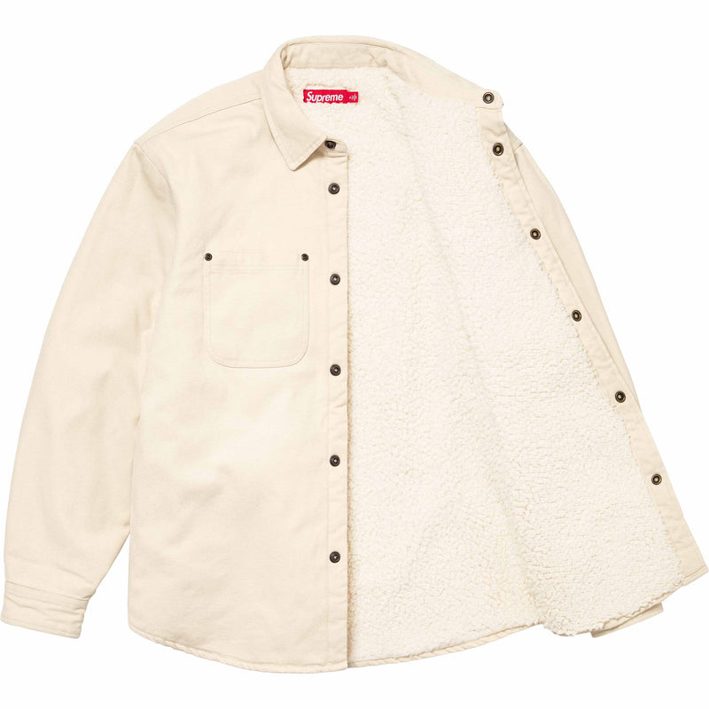 SUPREME 24FW FAUX SHEARLING LINED WORK SHIRT