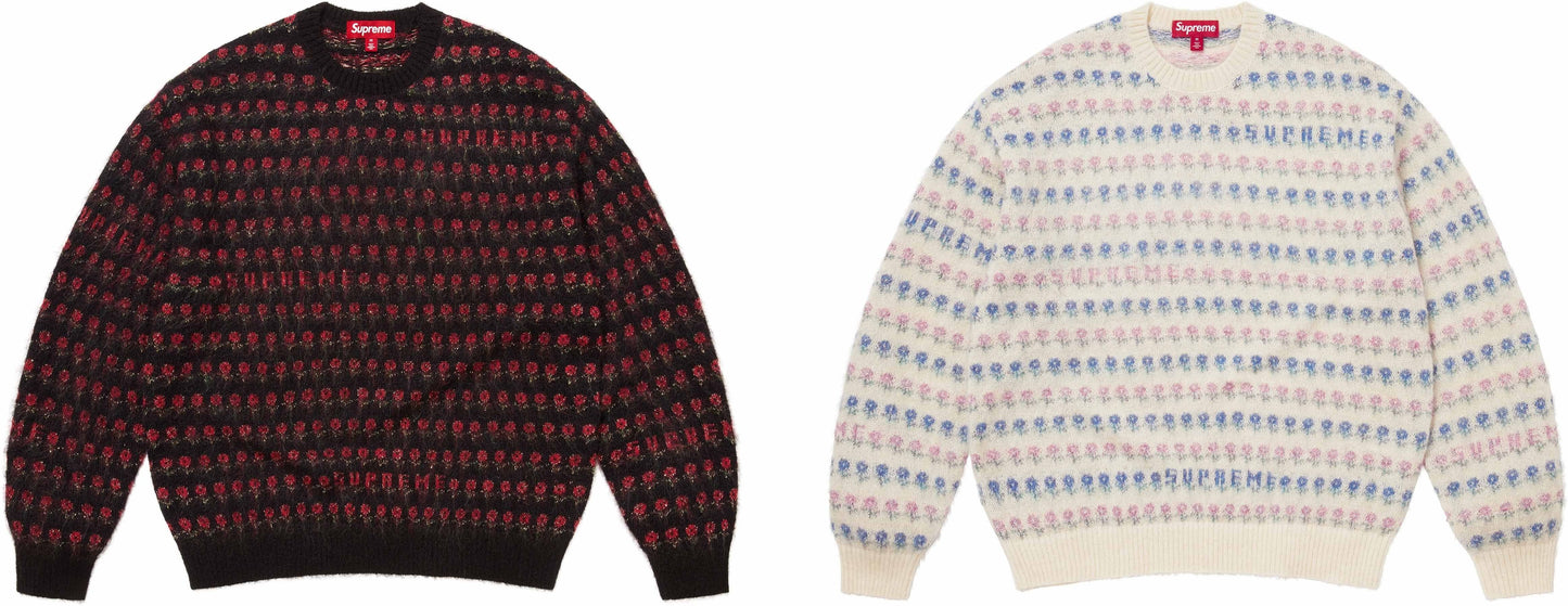 [PREORDER] SUPREME 25FW FLOWER METALLIC SWEATER