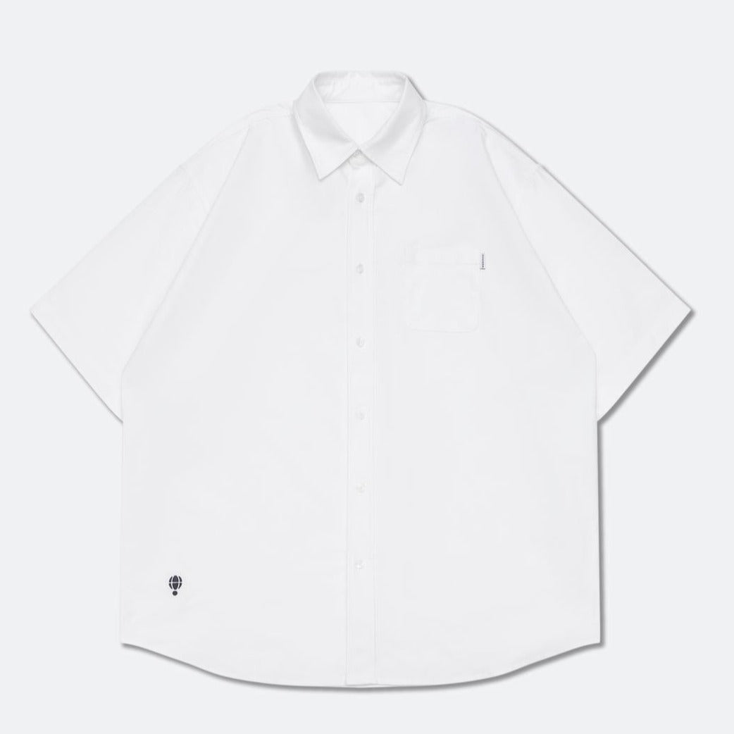 HOOGAH BALLON OVERSIZE S/S SHIRT-WHITE