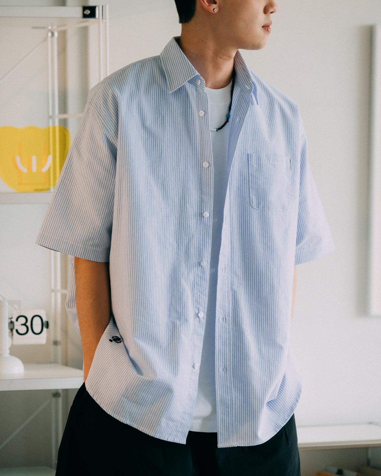 HOOGAH BALLON OVERSIZE S/S SHIRT-STRIPE