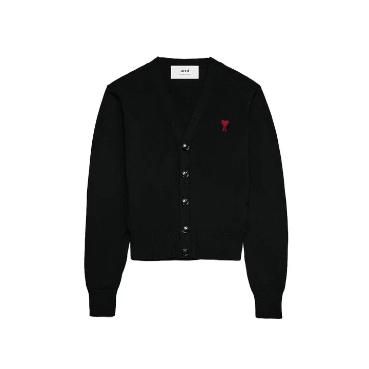 AMI PARIS BLACK WOMEN'S CARDIGAN