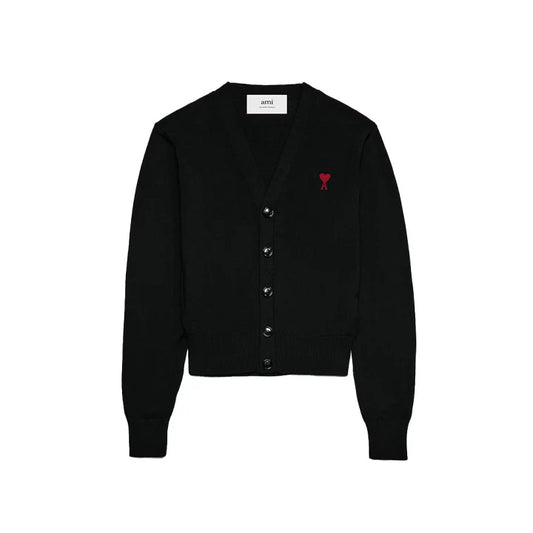 AMI PARIS BLACK WOMEN'S CARDIGAN