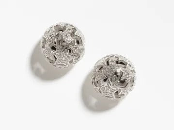 CHANEL Stud Earrings - Silver & Crystal - Metal & Diamantés ABG022-B21074-U1941