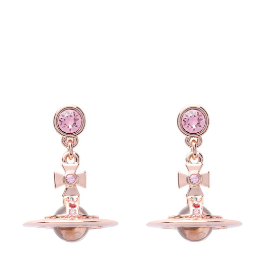VIVIENNE WESTWOOD BRASS EARRINGS (PINK GOLD)