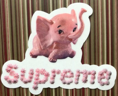 SUPREME 17SS ELEPHANT STICKER WHT