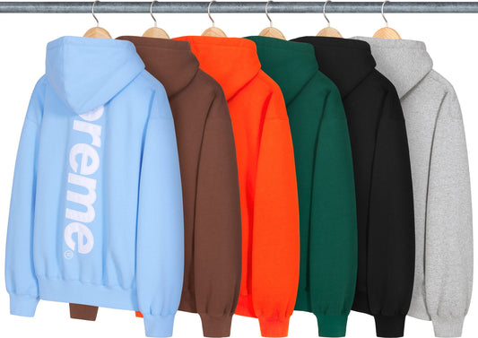 SUPREME 24FW SATIN APPLIQUE HOODED SWEATSHIRT