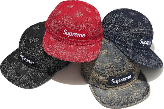 SUPREME 25SS BANDANA JACQUARD DENIM CAMP CAP