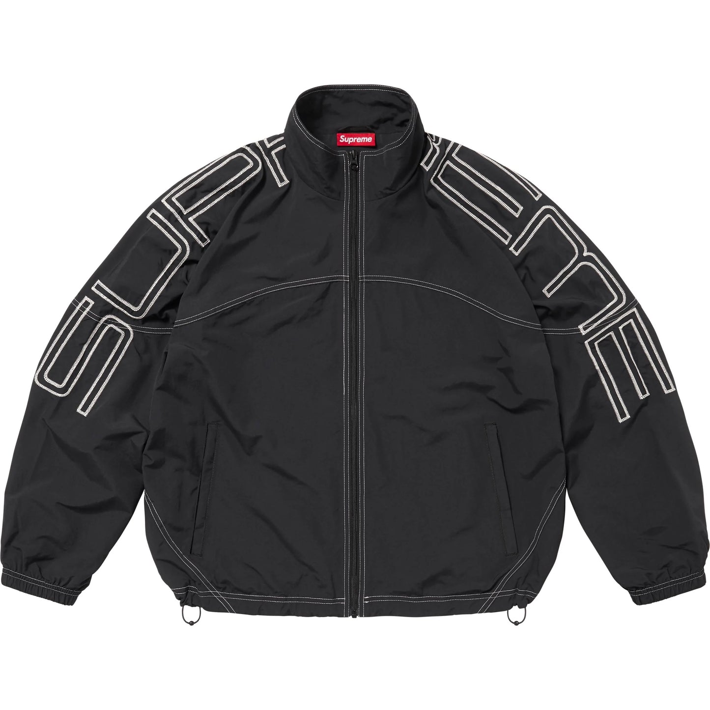 SUPREME 25SS SPELLOUT EMBROIDERED TRACK JACKET