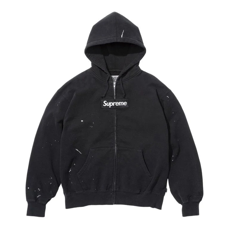 SUPREME 26SS WEEK4 MM6 MAISON MARGIELA BOX LOGO ZIP UP HOODED SWEATSHIRT