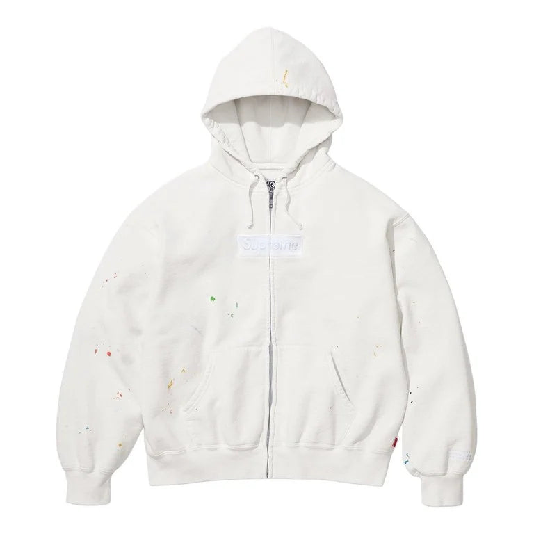 SUPREME 26SS WEEK4 MM6 MAISON MARGIELA BOX LOGO ZIP UP HOODED SWEATSHIRT