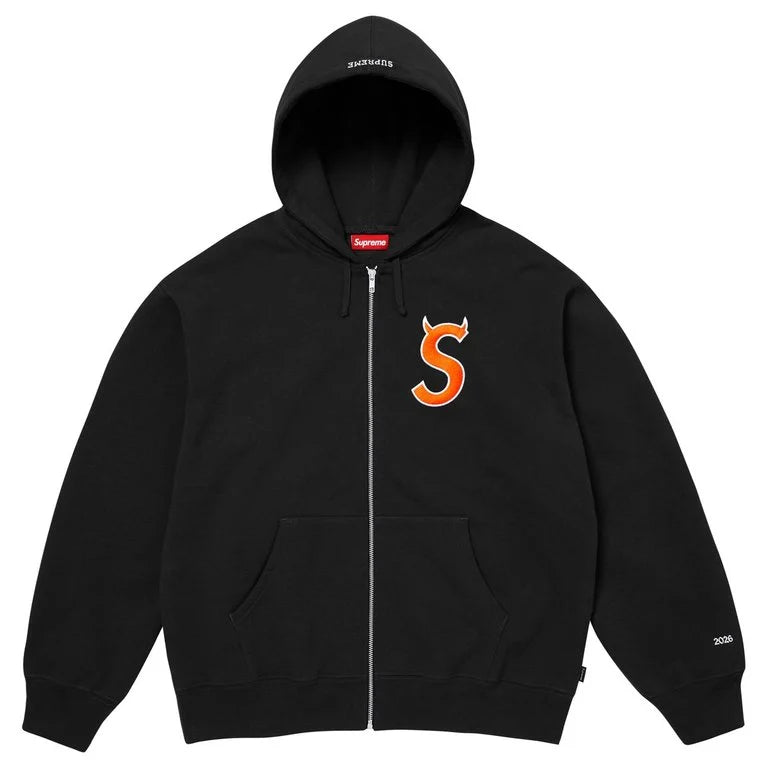 SUPREME 26SS WEEK6 DEVIL S LOGO ZIP UP HOODED SWEATSHIRT