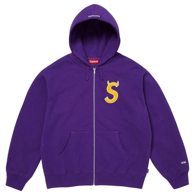 SUPREME 26SS WEEK6 DEVIL S LOGO ZIP UP HOODED SWEATSHIRT