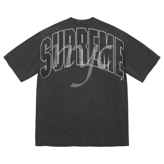 SUPREME 26SS WEEK 16 RHINESTONE SCRIPT S/S TOP