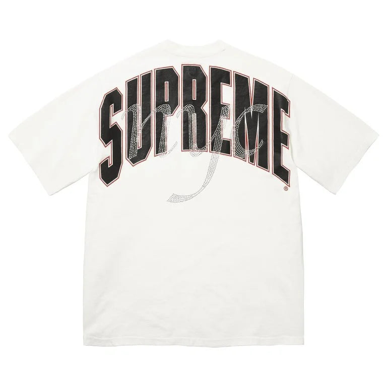 SUPREME 26SS WEEK 16 RHINESTONE SCRIPT S/S TOP