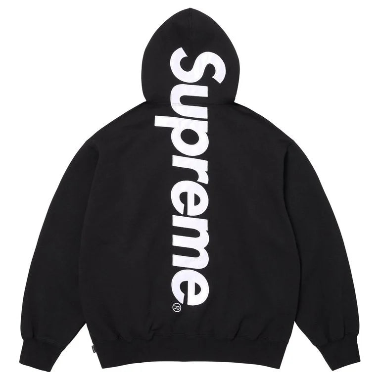 SUPREME 26SS WEEK9 SATIN APPLIQUÉ HOODED SWEATSHIRT