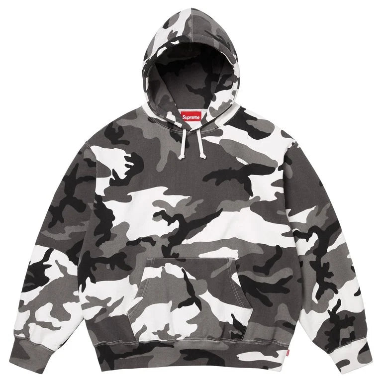 SUPREME 26SS WEEK9 SATIN APPLIQUÉ HOODED SWEATSHIRT