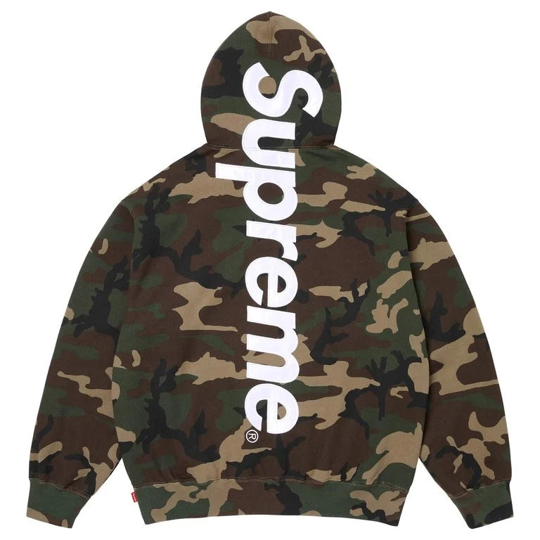 SUPREME 26SS WEEK9 SATIN APPLIQUÉ HOODED SWEATSHIRT