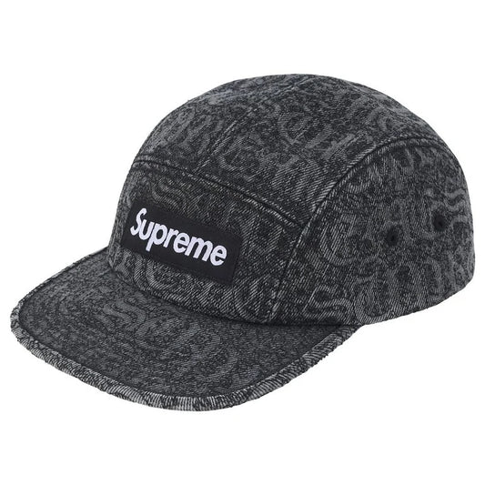 SUPREME 26SS WEEK10 STITCHED OLD ENGLISH DENIM CAMP CAP
