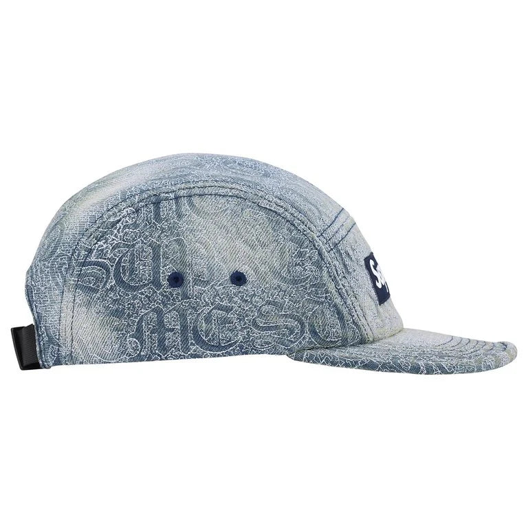 SUPREME 26SS WEEK10 STITCHED OLD ENGLISH DENIM CAMP CAP