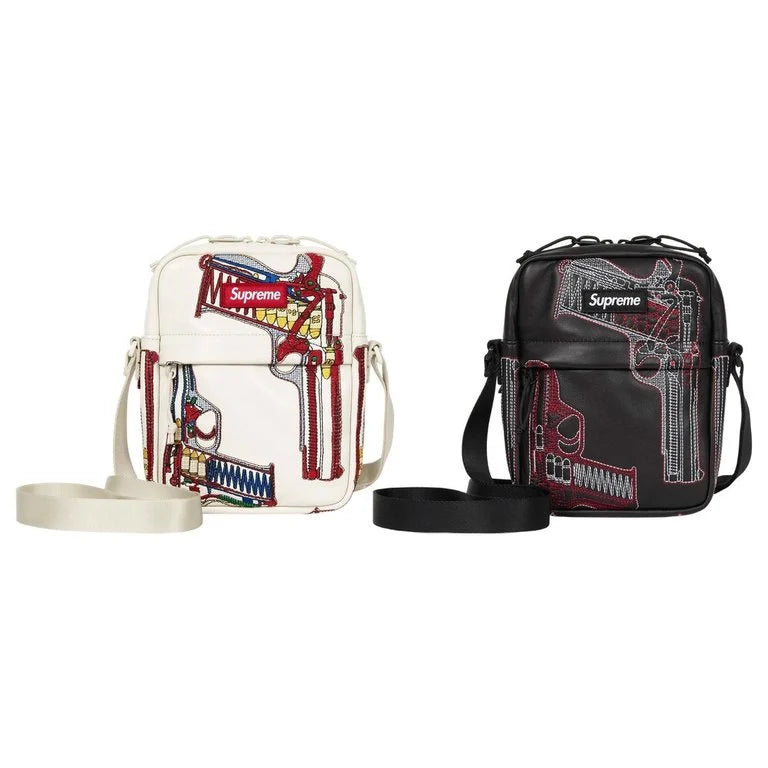 [PREORDER] SUPREME 26SS(WEEK19) GUNS EMBROIDERED LEATHER SHOULDER BAG
