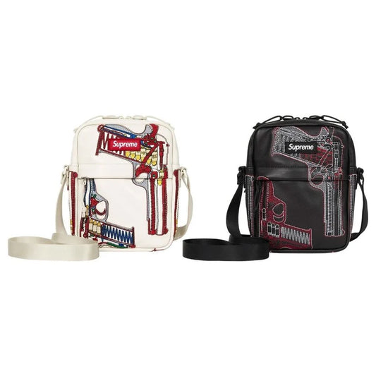 [PREORDER] SUPREME 26SS(WEEK19) GUNS EMBROIDERED LEATHER SHOULDER BAG