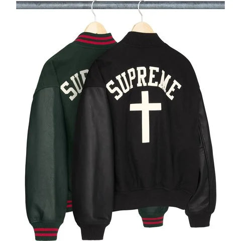 [PREORDER] SUPREME 26SS WEEK8 CROSS VARSITY JACKET