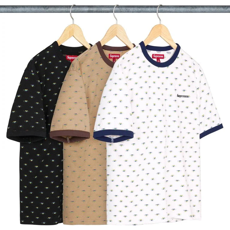 [PREORDER] SUPREME 26SS WEEK9 HEARTS INTARSIA RINGER TEE