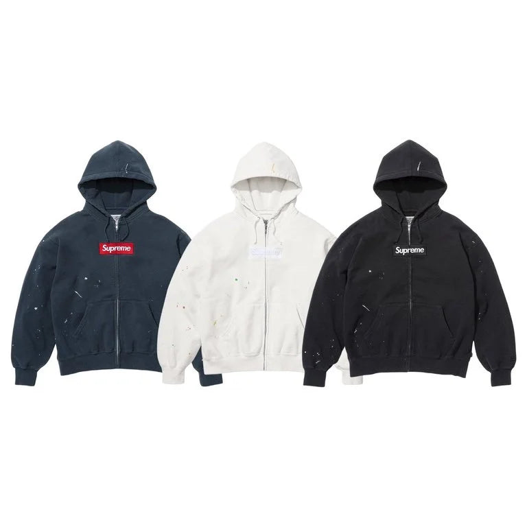 SUPREME 26SS WEEK4 MM6 MAISON MARGIELA BOX LOGO ZIP UP HOODED SWEATSHIRT