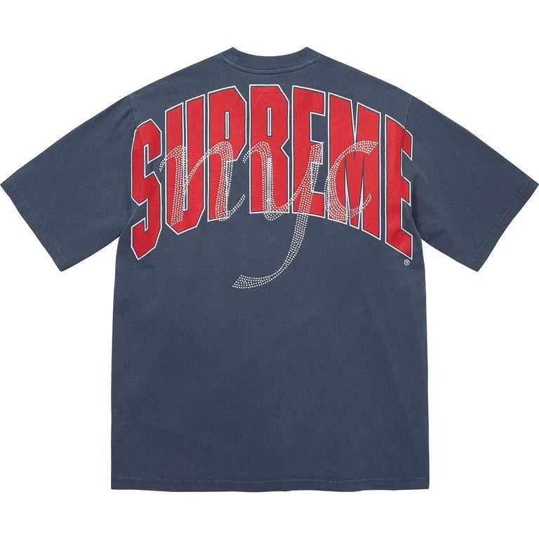 SUPREME 26SS WEEK 16 RHINESTONE SCRIPT S/S TOP