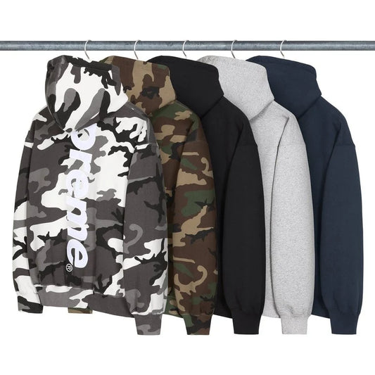 SUPREME 26SS WEEK9 SATIN APPLIQUÉ HOODED SWEATSHIRT