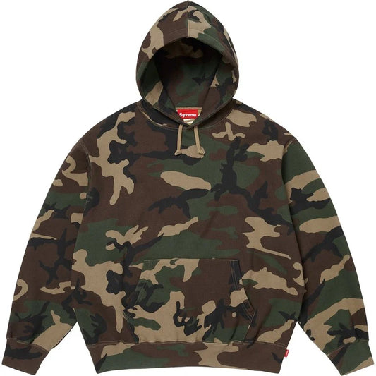 SUPREME 26SS WEEK9 SATIN APPLIQUÉ HOODED SWEATSHIRT