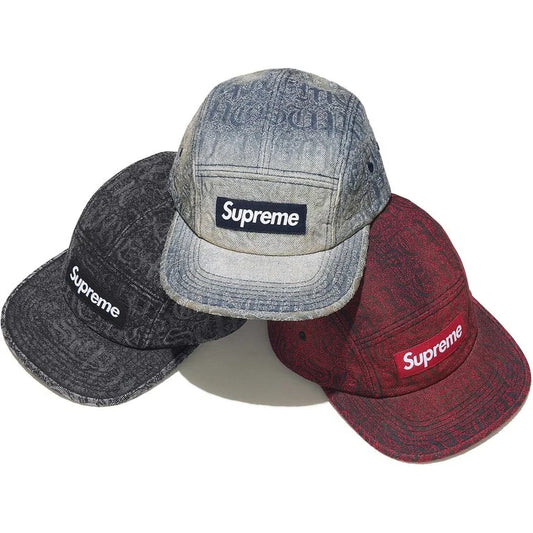 SUPREME 26SS WEEK10 STITCHED OLD ENGLISH DENIM CAMP CAP