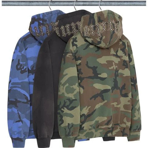 [PREORDER] SUPREME 26SS WEEK8 OVERDYED STUDDED HOODED SWEATSHIRT