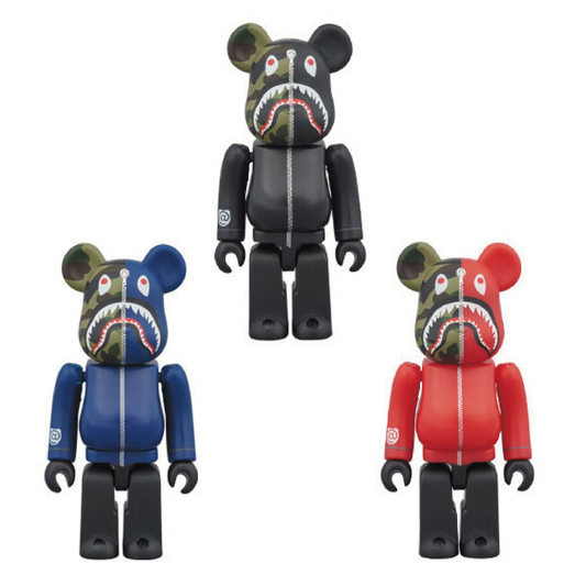 BE@RBRICK X BAPE 1ST CAMO SHARK 400% (SET OF 3)